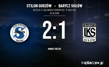 [PIŁKA NOŻNA] Betclic 3. Liga Grupa 3 (Grupa III): Stilon Gorzów – Barycz Sułów 2:1 po dwóch golach w dziesięć minut