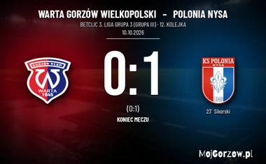 [PIŁKA NOŻNA] Warta Gorzów Wielkopolski – Polonia Nysa 0:1. Mecz Betclic 3. Liga Grupa 3 (Grupa III)