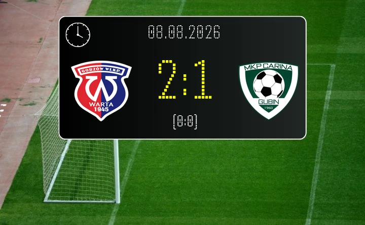 [PIŁKA NOŻNA] Betclic 3. Liga Grupa 3 (Grupa III): Warta Gorzów Wielkopolski – Carina Gubin 2:1