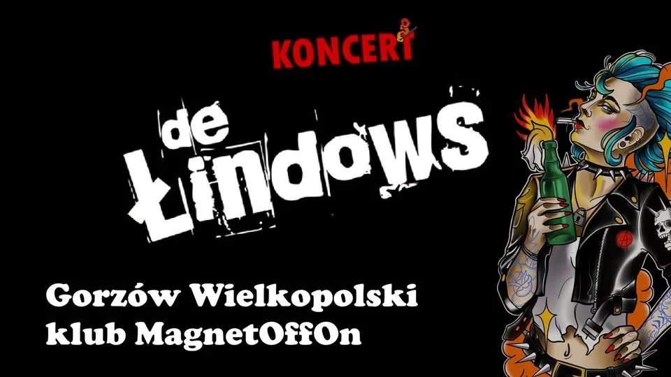 Grafika promocyjna wydarzenia De Łindows Gorzów koncert