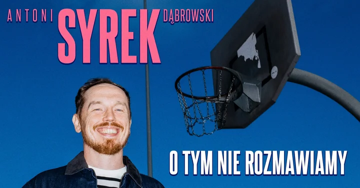 Obrazek przedstawia grafikę promocyjną wydarzenia Wieczór komedii z Antonim Syrek‑Dąbrowskim w Gorzowie
