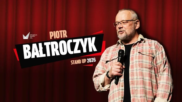 Grafika promocyjna wydarzenia Piotr Bałtroczyk – stand-up w Gorzowie Wielkopolskim (15 marca 2026)