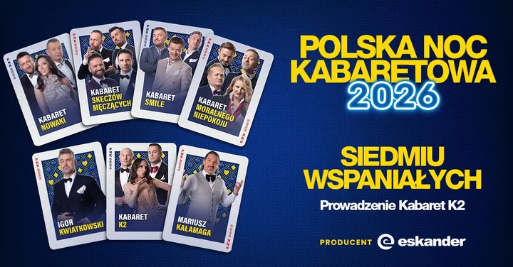 Grafika promocyjna wydarzenia Polska Noc Kabaretowa 2026 — Gorzów Wielkopolski