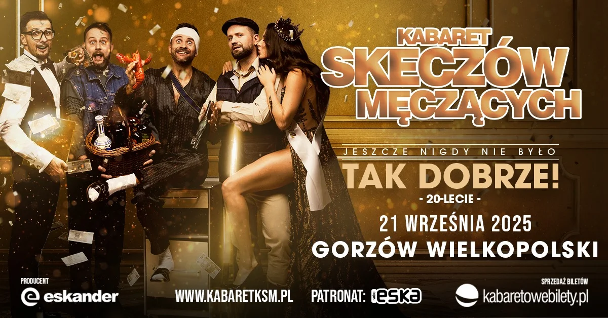 Grafika promocyjna wydarzenia Kabaret Skeczów Męczących z nowym programem w Gorzowie Wielkopolskim