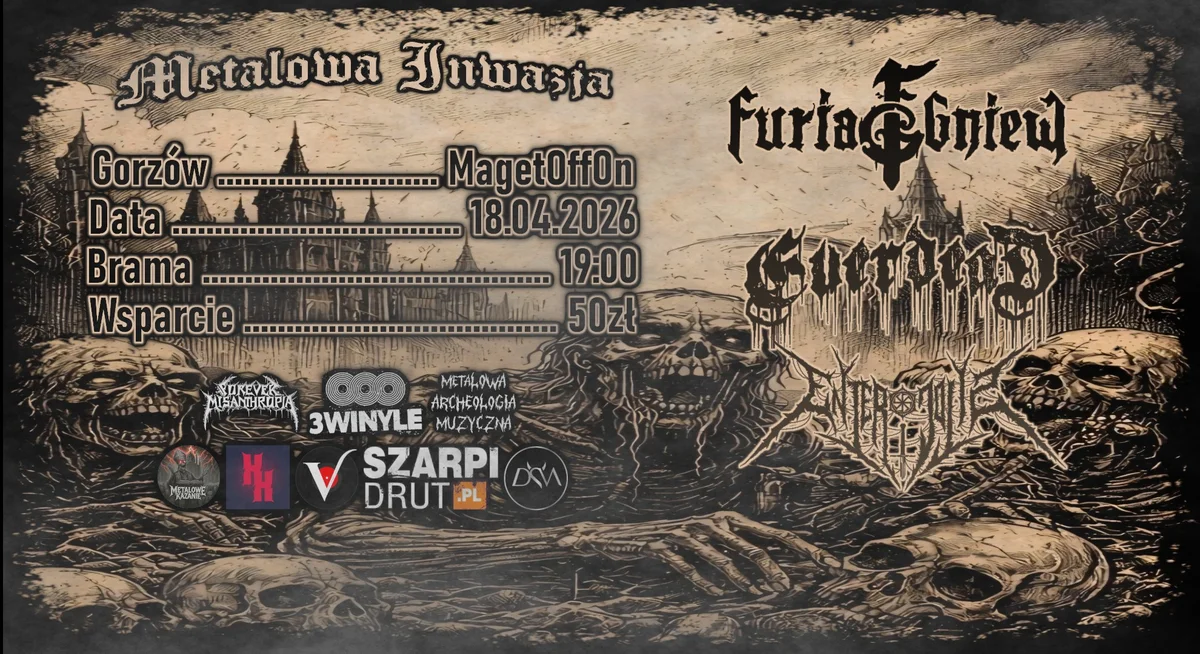 Grafika promocyjna wydarzenia Koncert metalowy w klubie MagnetOffOn w Gorzowie Wielkopolskim