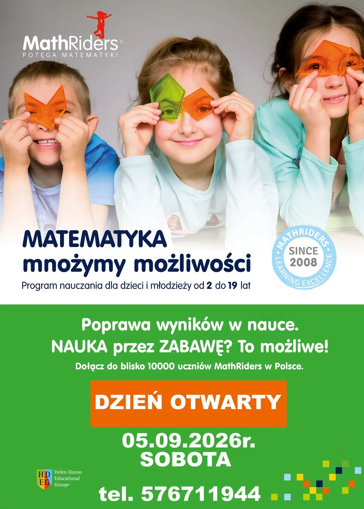Grafika promocyjna wydarzenia MathRiders: Dzień otwarty matematyki
