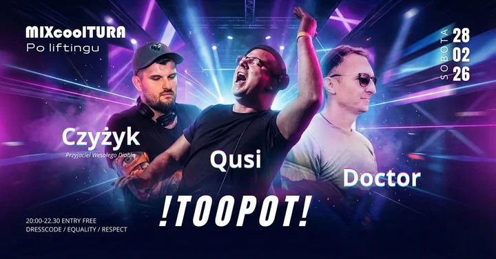 Grafika promocyjna wydarzenia Nowy rozdział: !TOOPOT! z DAREK & WIOLA w MIXcoolTURA