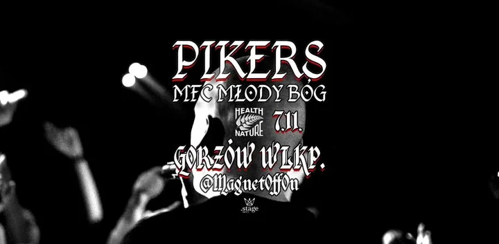 Obrazek przedstawia grafikę promocyjną wydarzenia Wieczór z Pikers MFC HNN w Gorzowie Wielkopolskim