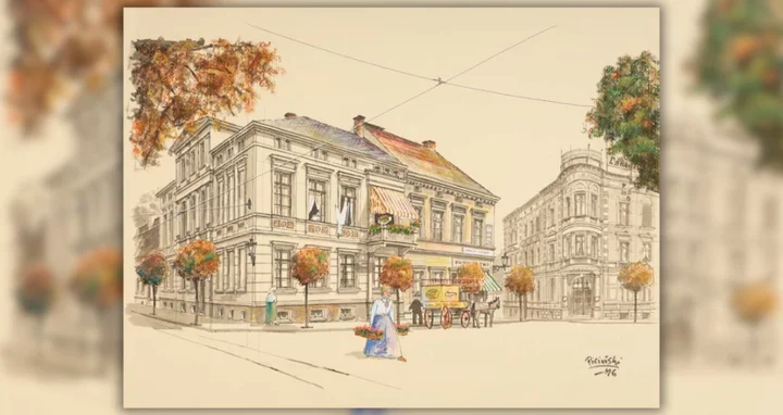 Grafika promocyjna wydarzenia Promocja nowej teki Romana Picińskiego — rysunki gorzowskich kamienic