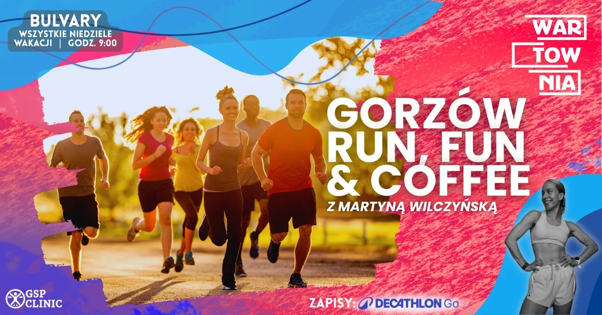 Grafika promocyjna wydarzenia Regularne spotkania biegowe nad Wartownią w Gorzowie Wielkopolskim