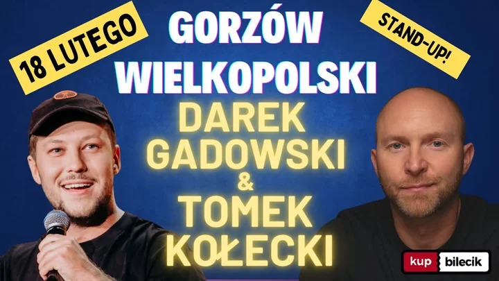 Grafika promocyjna wydarzenia Stand-up: Tomek Kołecki i Darek Gadowski w Gorzowie