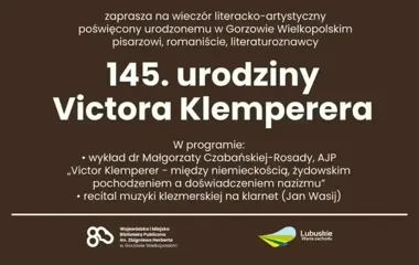 Grafika promocyjna wydarzenia 145. urodziny Victora Klemperera