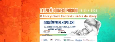 Grafika promocyjna wydarzenia Tydzień Godnego Porodu: skóra do skóry