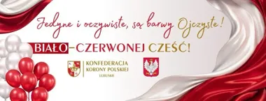 Grafika promocyjna wydarzenia Marsz Flagi w Gorzowie Wielkopolskim na Dzień Flagi RP