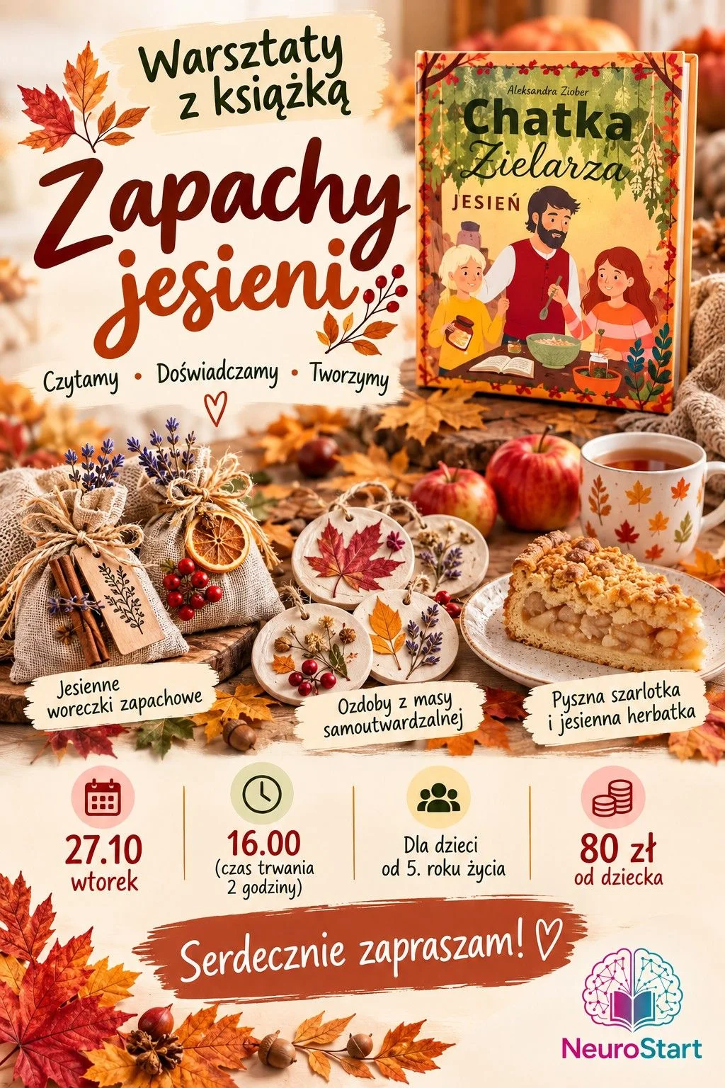 Grafika promocyjna wydarzenia Zapachy jesieni: warsztaty dla dzieci