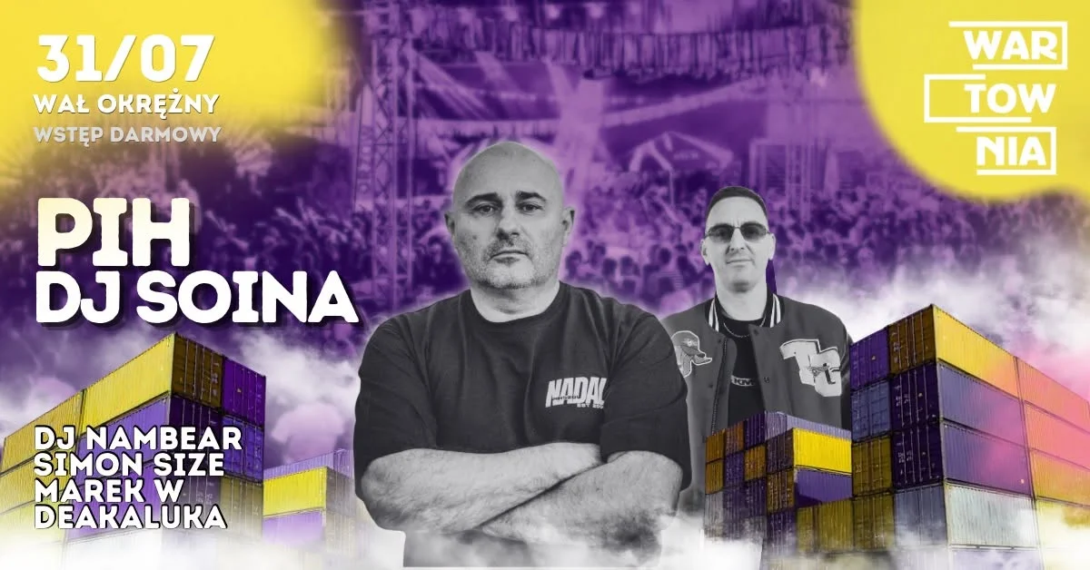 Grafika promocyjna wydarzenia Wartownia | PIH | DJ SOINA – koncert rapowy