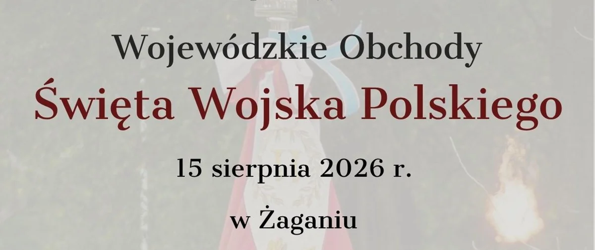 Grafika promocyjna wydarzenia Wojewódzkie Obchody Święta Wojska Polskiego