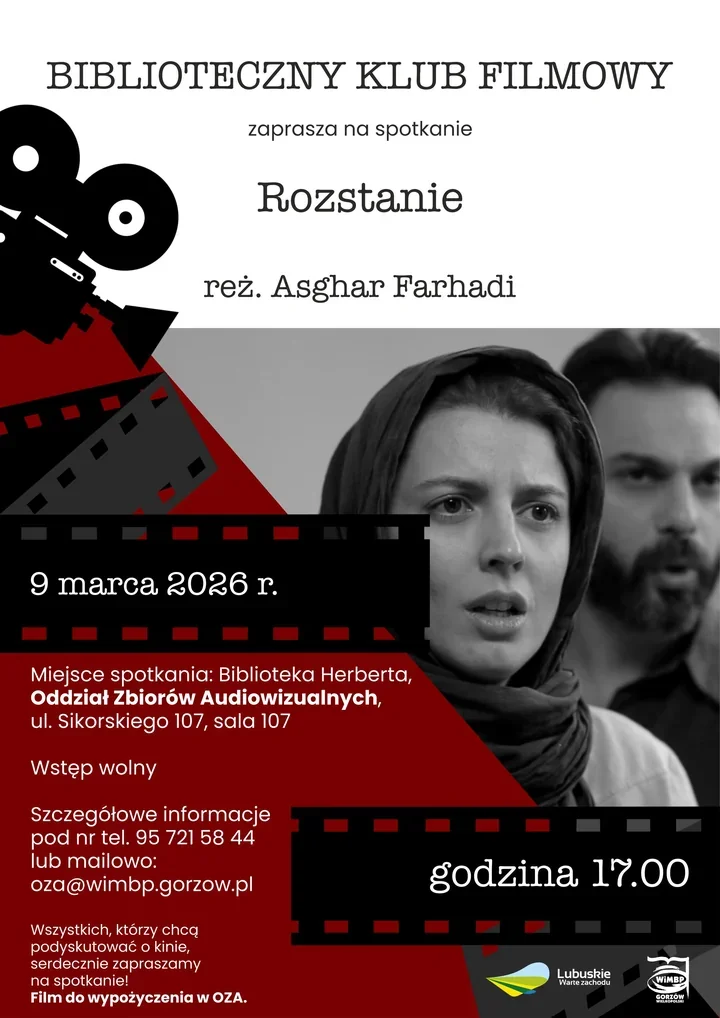 Wieczór z filmem Rozstanie w Bibliotece Herberta - kino blisko domu