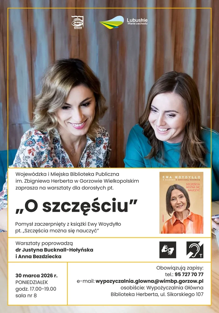 O szczęściu w Bibliotece Herberta - warsztaty, które mogą przewrócić myślenie