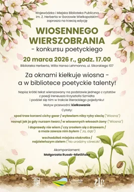Wiosenne wierszobranie - slam poetycki w Bibliotece Herberta