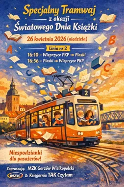 Gorzowski tramwaj zabierze pasażerów w przejazd z książką i niespodziankami