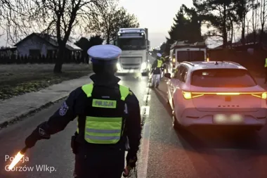 Poranne kontrole w trzech punktach - pijany kierowca zatrzymany w Gorzowie