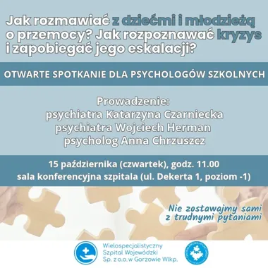 Psychologowie szkolni spotkają się w Gorzowie. Tematem przemoc i kryzys